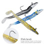 TDDL 5 Pièces Leurre Peche Mer, 11CM Leurres Souples Pêche Appâts avec T-Tail Articles de Pêche en Silicone Leurres de Pêches Ar