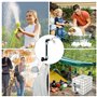 Vaskula Robinet IBC Col de Cygne de Cuve Robinet Cuve 1000L Adaptateur IBC avec Col de Cygne 3/4'' Raccord Cuve IBC Robinet Kit 