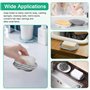 THATSRAD 2 PCS Porte Savon en Silicone 11.3*7.8*2cm Gris et Blanc Avec Trou Inférieur pour Douche, Rasoir, Pince à Cheveux, Bouc