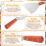 THATSRAD 2 PCS Spatule Inox Manche en Bois Spatule Barbecue Plancha Grattoir Plancha Inox Spatule Plancha Inox Teppanyaki Spatul