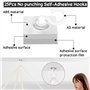 THATSRAD 12 PCS Crochet Plastique Adhésif Crochets Rotatifs à 360°Crochets Mural Crochet Pliant Autocollant Transparent avec 1 R