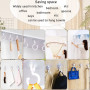 THATSRAD 12 PCS Crochet Plastique Adhésif Crochets Rotatifs à 360°Crochets Mural Crochet Pliant Autocollant Transparent avec 1 R