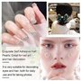 THATSRAD 1650 PCS Autocollants de Perles Cheveux pour Artisanat 3mm 4mm 5mm 6mm Perle Blanche Adhesive Visage pour Arts Maquilla