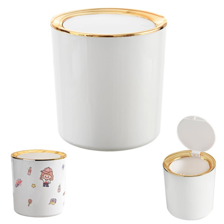 Zuxbolf Petite Poubelle de Table avec Couvercle