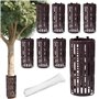 Zuxbolf 10 Pièces Protection Tronc Arbre 20 x 30 cm Protection de Tronc d'arbre Extensibles avec 100 Attaches Protection Tronc d