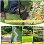 Zuxbolf Coupe Bordure Manuelle, 107cm Coupe-Bordure Demi-Lune Dresse Bordure Dentelé Outil de Bordure de Pelouse Manuel Poignée 