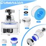 Filtre Robinet Anti Calcaire Universel avec 8 Eléments Filtrants en Coton PP