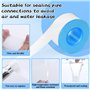 Zuxbolf Filtre Eau Robinet à 360°, Filtre Robinet Anti Calcaire Universel avec 8 Eléments Filtrants en Coton PP, 2 Adaptateur et