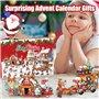 OBEST Calendrier de l'Avent 2024, Calendrier Compte à Rebours avec 24 Surprises, Calendrier de l'avent Boîte Aveugle de Blocs de