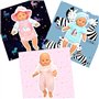Festfun 5 Pcs Vêtements de Poupée 36cm Pyjama Robe de Poupée Poupon Salopette Habit de Poupée 36-43cm