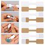 SamHeng 400 Pièces Étiquettes de Prix Autocollantes Vierges pour Bijoux Auto-adhésif Rectangle Autocollantes Étiquettes Prix d'a
