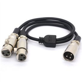 CentBest Câble XLR Y diviseur adaptateur mâle XLR vers double XLR femelle Y