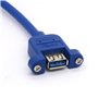 OpenII Câble d'extension USB 3.0 mâle vers femelle avec support à vis pour ordinateur industriel PC 30 cm