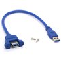 OpenII Câble d'extension USB 3.0 mâle vers femelle avec support à vis pour ordinateur industriel PC 30 cm
