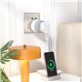 2X Adaptateur Prise USA Americaine Canada, Adaptateur De Voyage Europe Francaise FR 2 Broches vers US 3 Broches, Adaptateur Pris