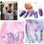 1200 Pcs 6mm Perles Rondes Perles D'imitation Perles Nacrées ABS Plastique Perles Lisses Colorées Perles d'espace Artificielle F