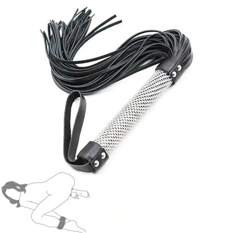 1pc Fouet en cuir tressé