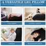 WANDGU Coussin De Rehausse des Jambes Gonflable: Coussin Repose-Pieds Gonflable pour Le Voyage, Coussin en Coin Ergonomique pour
