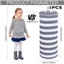 WANDGU Pouf Multifonctionnel Enfant : Sac De Rangement pour Jouets en Toile, Pouf De Rangement pour Peluches