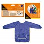 Idena 611185 - Tablier de bricolage pour enfants de 7 à 8 ans avec manches longues et fermeture velcro, en bleu, idéal pour la p