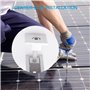 FLYAMAPIRIT Kit de support de panneau solaire en alliage d'aluminium photovoltaïque (6 rails de 300 mm + 4 pinces d'extrémité + 