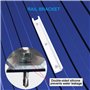 FLYAMAPIRIT Kit de support de panneau solaire en alliage d'aluminium photovoltaïque (6 rails de 300 mm + 4 pinces d'extrémité + 
