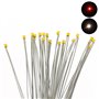 Evemodel Lot de 20 LED SMD pré-soudées bicolores Rouge/blanc chaud 0605 DT0605RWM