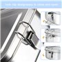 Nutabevr 1400ml Boite Alimentaire à Compartiments Inox Sans BPA & Sans Plastique, Durable et éCologique Boîtes à Bento en Acier 