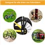 Billowvolve Fanion de vélo pour enfant garçon - 150 cm - Poteau de police - Fanion de vélo pour enfant (Pirate Black Rod)