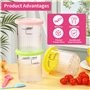 4 Pièces Pot pour Ninja Creamy Deluxe,680 ML Récipient pour Ninja Creamy Deluxe pour NC501,NC500 Series, accessoires de crème gl