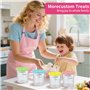 4 Pièces Pot pour Ninja Creamy Deluxe,680 ML Récipient pour Ninja Creamy Deluxe pour NC501,NC500 Series, accessoires de crème gl