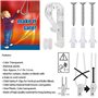Rybtd 6 Sécurité des enfants crochet à clips en P transparent avec 10 Connecteur de chaîne de stores en plastique 12 Vis+12 Pili