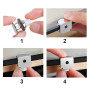 WYAN 20 Pièces de pinces à verre,support etagere verre,Fixations Réglable Support peuvent installer de verre de 4 à 9 mm d'épais