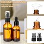 Litimkat 5pcs Flacon Spray Verre Vide Brun, 2 flacons 50 ml, 3 flacons 30 ml,avec brume fine petit atomiseur de parfum avec outi