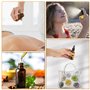Litimkat 5pcs Flacon Spray Verre Vide Brun, 2 flacons 50 ml, 3 flacons 30 ml,avec brume fine petit atomiseur de parfum avec outi