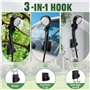 Kit Douche de Camping, 6000mAh Pompe de Douche Électrique Rechargeable, Douche Portable avec Affichage Numérique Intelligent, Po