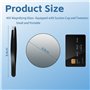 40x Miroir Grossissant Avec Ventouse Miroir Grossissant de Voyage Miroir Grossissant de Poche Miroir Cosmétique Avec Grossisseme