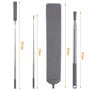 Tige RéTractable en Acier Inoxydable et TêTe de Brosse Flexible Amovible pour Nettoyer Les Petit