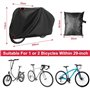 Housse Velo Exterieur Protection, Tissu Oxford 210D Epais Noir Bache Velo Exterieur avec Trou de Verrouillage & Sac de Rangement