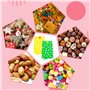 Sac Papier, 40 Pièces Sacs Cadeau avec 48 Autocollants, Sachet Bonbons, Sac en Papier Kraft pour Enfant Fêtes Mariage Anniversai