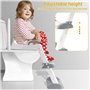 siège de toilette réglable avec rembourrage en PU