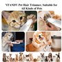 Tondeuse Chien avec LED, Silencieuse Tondeuse pour Chien Rechargeable, Toilettage du Chat Professionnellel, pour Pattes, Yeux, O