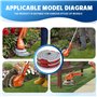 CHIHOLEN 4 bobines de fil compatibles avec Flymo FLY021/513937190,Convient pour Flymo Contour/Mini Trim/Multi Trim/Power Trim,Ø1