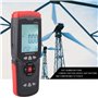 Anémomètre Digital LCD, Anémomètre USB à Haute Précision GT8907 Thermomètre Numérique pour Vent/Température/Humidité