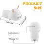 Foydream Veilleuse Bébé, Lampe de Chevet Silicone, Veilleuse Enfant Rechargeable avec 4 Modes D'éclairage Pour Enfants Adulte Ch