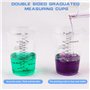 Zosenyer 50 pièces Transparent Doseur avec Gradué, 240ml Gobelet Doseur en Résine époxy en 50 Bâtonnets de Mélange Liquide, pour