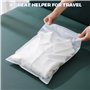 Zosenyer 40 Pièces Pochette Rangement Valise, 30 x 40 cm Etanchede Sac Zipper Rangement Avec un Autocollant D'étiquette et un St