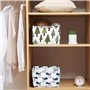 Czemo Ensembles de 4 Paniers de Rangement en Tissu Petite Boite de Rangement Pliable Organisateur Cube de Rangement pour étagère