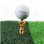 Kofull Tees de Golf en Plastic Intéressant Mélange de Couleurs Golf Tees Corps Nu Accessoires de Golf 6 Pack (Bronze)