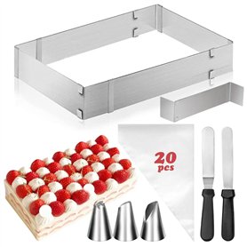YSWOVUO Cadre Patisserie Rectangulaire Extensible